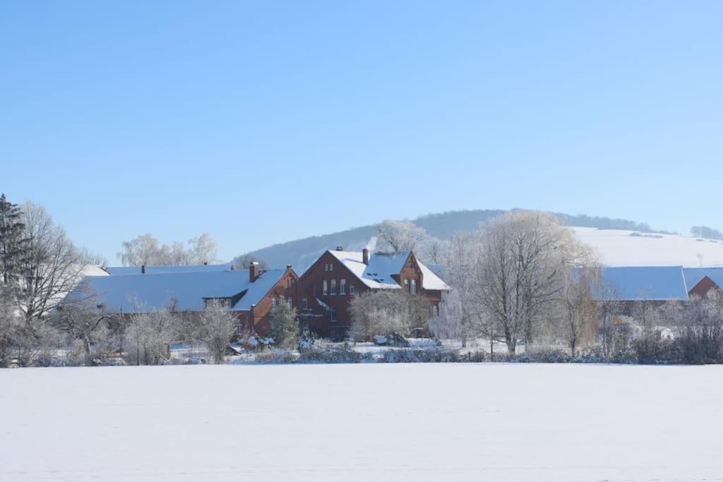 Idyllische Ferienwohnung Auf Altem Bauernhof Mit Wallbox Emmerthal Dış mekan fotoğraf